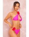 Różowy dół bikini kwiat (36)