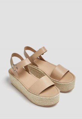 Camelowe sandały espadryle (41)