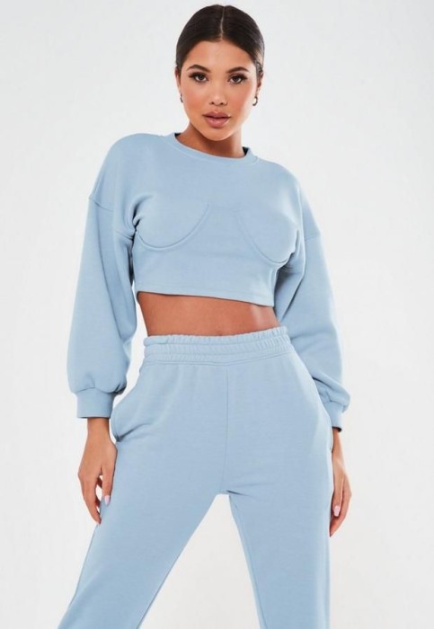 KRÓTKA NIEBIESKA BLUZA (40)