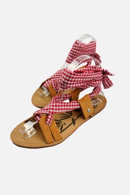 Kolorowe sandały wiązane (36)