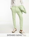 Zielone spodnie skinny wzór (36/32)