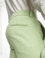 Zielone spodnie skinny wzór (36/32)