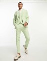 Zielone spodnie skinny wzór (36/32)
