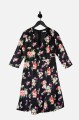 Czarna sukienka floral print