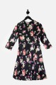 Czarna sukienka floral print