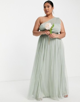 Tiulowa sukienka jedno ramię (46)