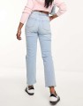 Hollister straight leg jeans with patchwork effect.jpg