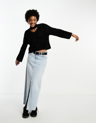 Czarny sweter cut out (XS)