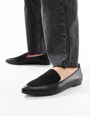 Czarne wsuwane balerinki (37)