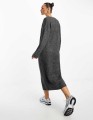 Szara dzianinowa sukienka v neck (S)
