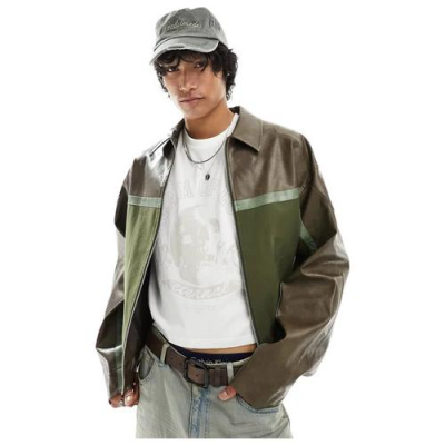 Dwukolorowa kurtka oversize (S)