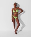 Zielony wiązany dół bikini logo (M)