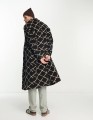 Wzorzysty płaszcz guziki (XXS)