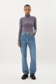 Niebieskie proste jeansy (42/30)