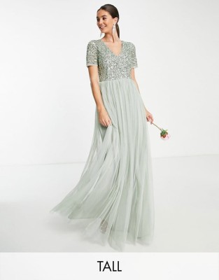 Tiulowa sukienka zdobiona góra (36)