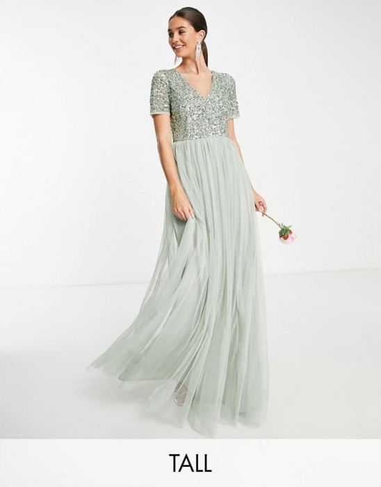 Tiulowa sukienka zdobiona góra (36)