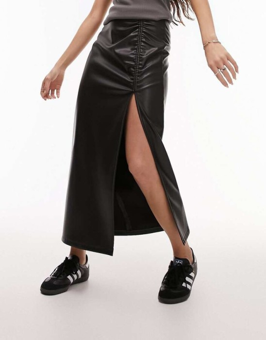 topshop-leather-look-ruched-side-midi-skirt-in-black (3).jpg