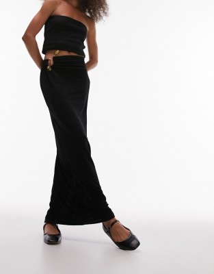 Czarna spódnica maxi (36)