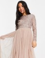 Tiulowa sukienka maxi cekiny (34)