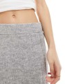 Szara dzianinowa spódnica midi (S)