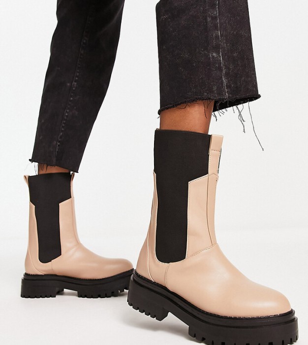 Beżowe wsuwane botki (40)