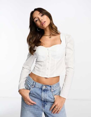 Biały top guziki (34)