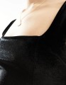 Welurowy czarny top (32-34)