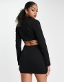 Czarna mini sukienka cut out (40)
