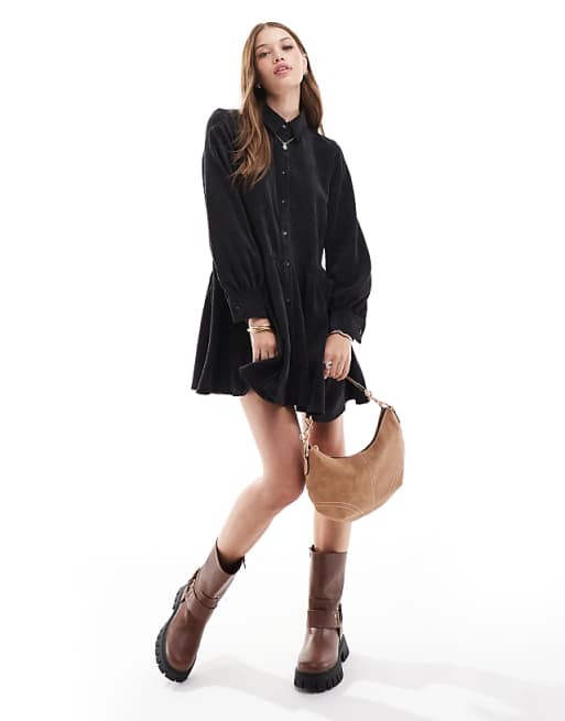 Grafitowa sukienka koszulowa (32)