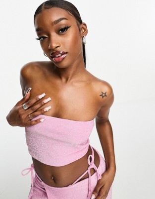 Różowy brokatowy top (36)