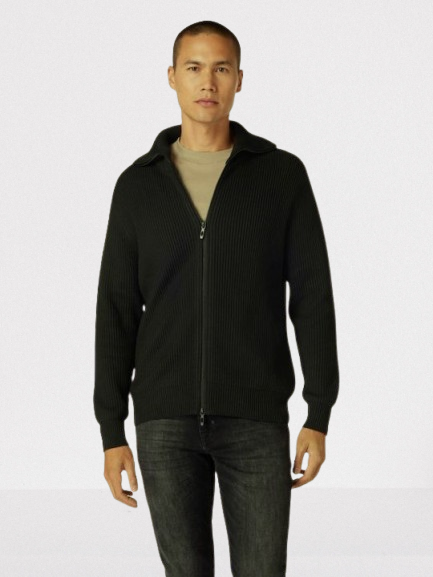 Ciemnozielony sweter zamek (XL)