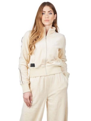 Ecru welurowa bluza (38)