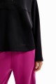 Czarna bluza oversize zamek (L)