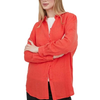 Czerwona lniana koszula (38)