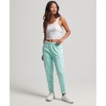 Miętowe spodnie lampasy logo (42)