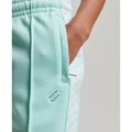 Miętowe spodnie lampasy logo (42)