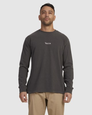 Grafitowy t-shirt długie rękawy (M)