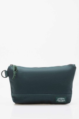 Ciemnozielona kosmetyczka zamek