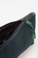 Ciemnozielona kosmetyczka zamek
