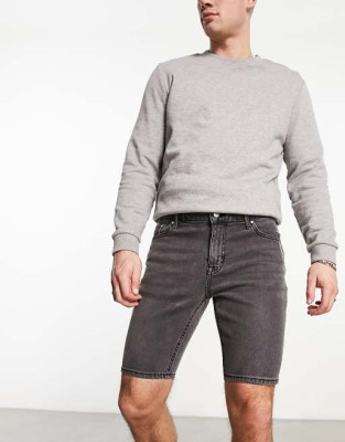 Grafitowe jeansowe szorty (46)