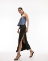 Satynowy niebieski top (46)