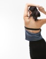 Niebieski satynowy top (36)