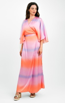 Kolorowa satynowa sukienka (34)