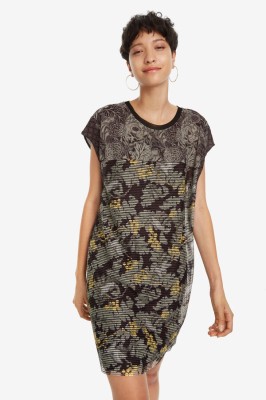 Wzorzysta sukienka halka (L)