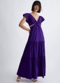 Fioletowa sukienka maxi cut out (36)