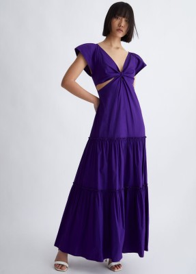 Fioletowa sukienka maxi cut out (36)