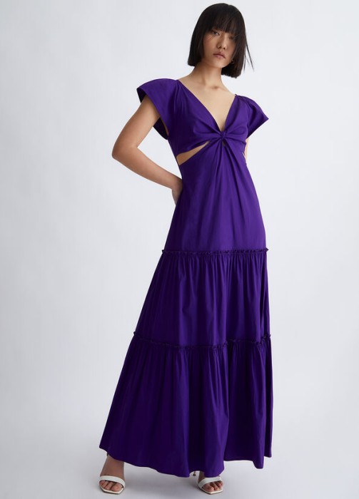 Fioletowa sukienka maxi cut out (36)