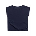 Granatowy t-shirt nadruk wiązanie (4L)