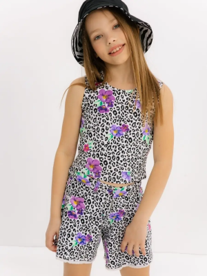 Biała wzorzysta bluzka (7-8L)