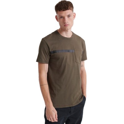 Khaki logowany t-shirt (S)